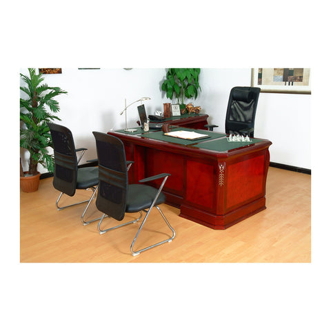Verona Traditional Executive Desks Rich Wood Polish & Carved Profile Trim, Offix Furniture