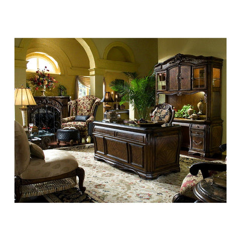 Ledair Traditional Executive Desks Rich Wood Polish & Carved Profile Trim, Offix Furniture
