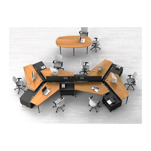 Butterfly Modular Office Workstations Cluster Pod Layout & Acoustic Screen Dividers, Offix Furniture