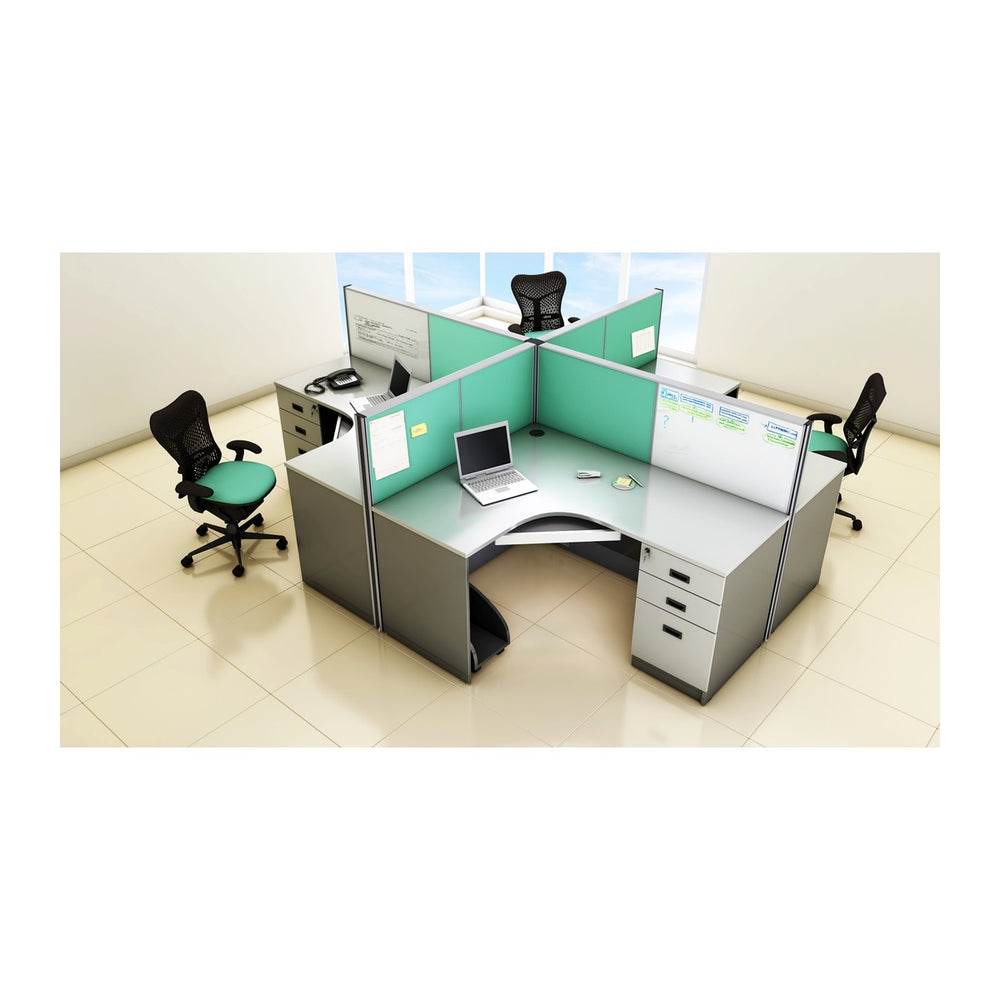 Modular Office Workstations Lucian (EDEN BAY) – Cluster Pod Layout & Acoustic Screen Dividers