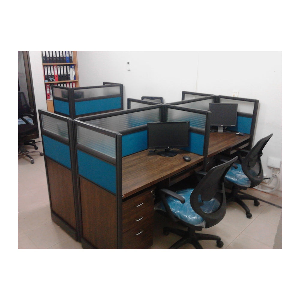 Modular Office Workstations Ettihad (ETTIHAD RYK) – Cluster Pod Layout & Acoustic Screen Dividers