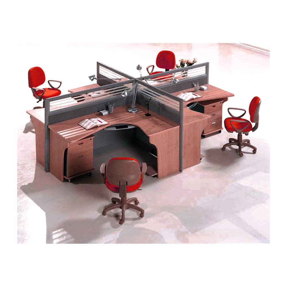 Modular Office Workstations Magnus (HR SPACE) – Cluster Pod Layout & Acoustic Screen Dividers