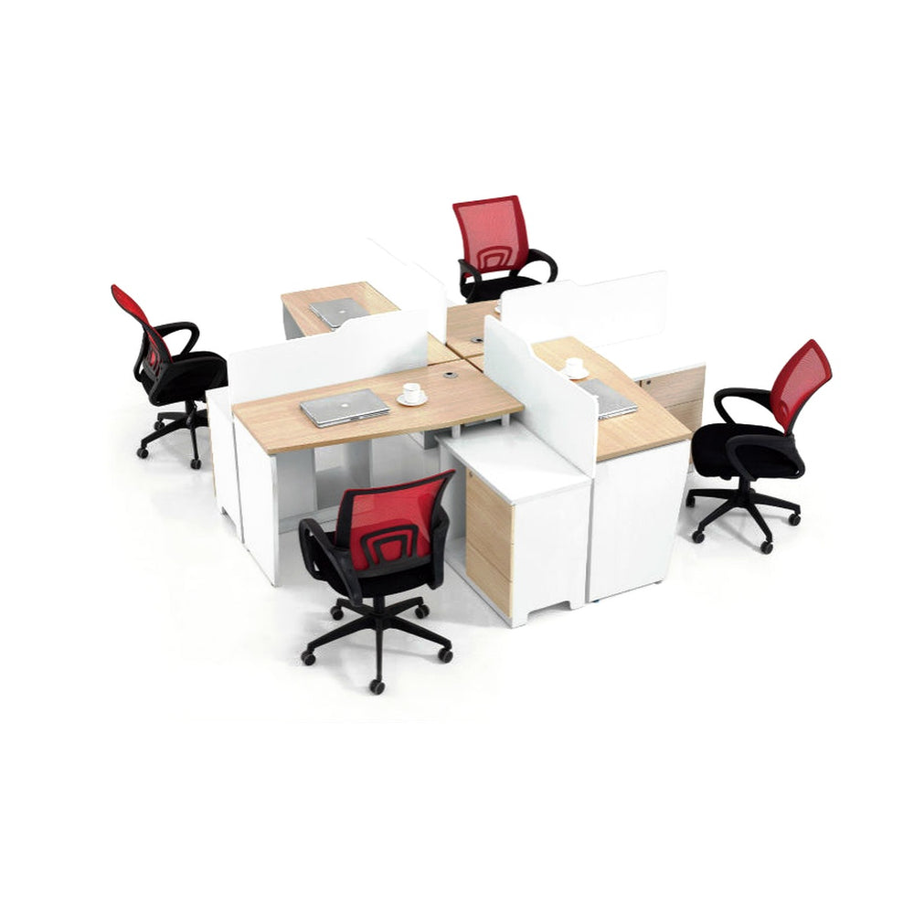 Modular Office Workstations Barton (LAPORTA) – Cluster Pod Layout & Acoustic Screen Dividers