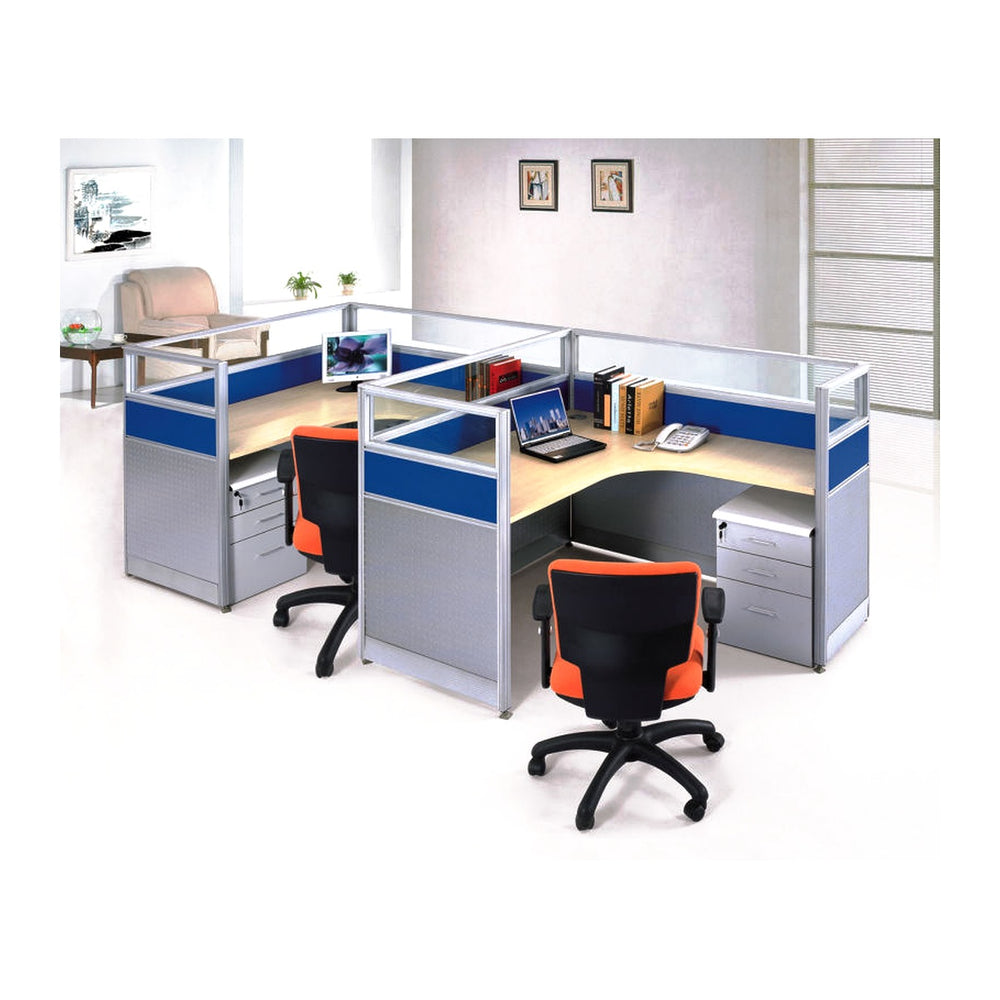 Modular Office Workstations Rancho (RANCHO) – Cluster Pod Layout & Acoustic Screen Dividers