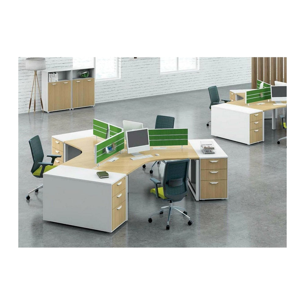 Modular Office Workstations Viatec (VIATEC) – Cluster Pod Layout & Acoustic Screen Dividers