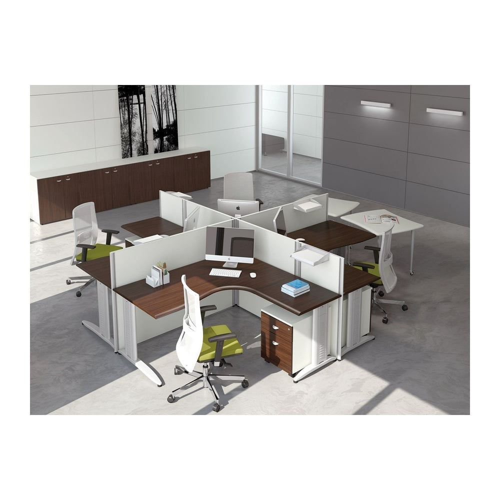 Modular Office Workstations Wang (WANG QI) – Cluster Pod Layout & Acoustic Screen Dividers