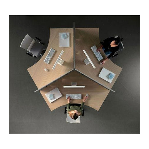 Afcddefc Modular Office Workstations Cluster Pod Layout & Acoustic Screen Dividers, Offix Furniture