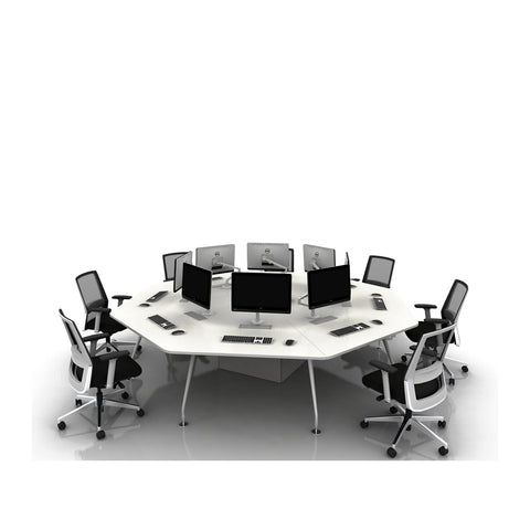 Arthur Modular Office Workstations Cluster Pod Layout & Acoustic Screen Dividers, Offix Furniture