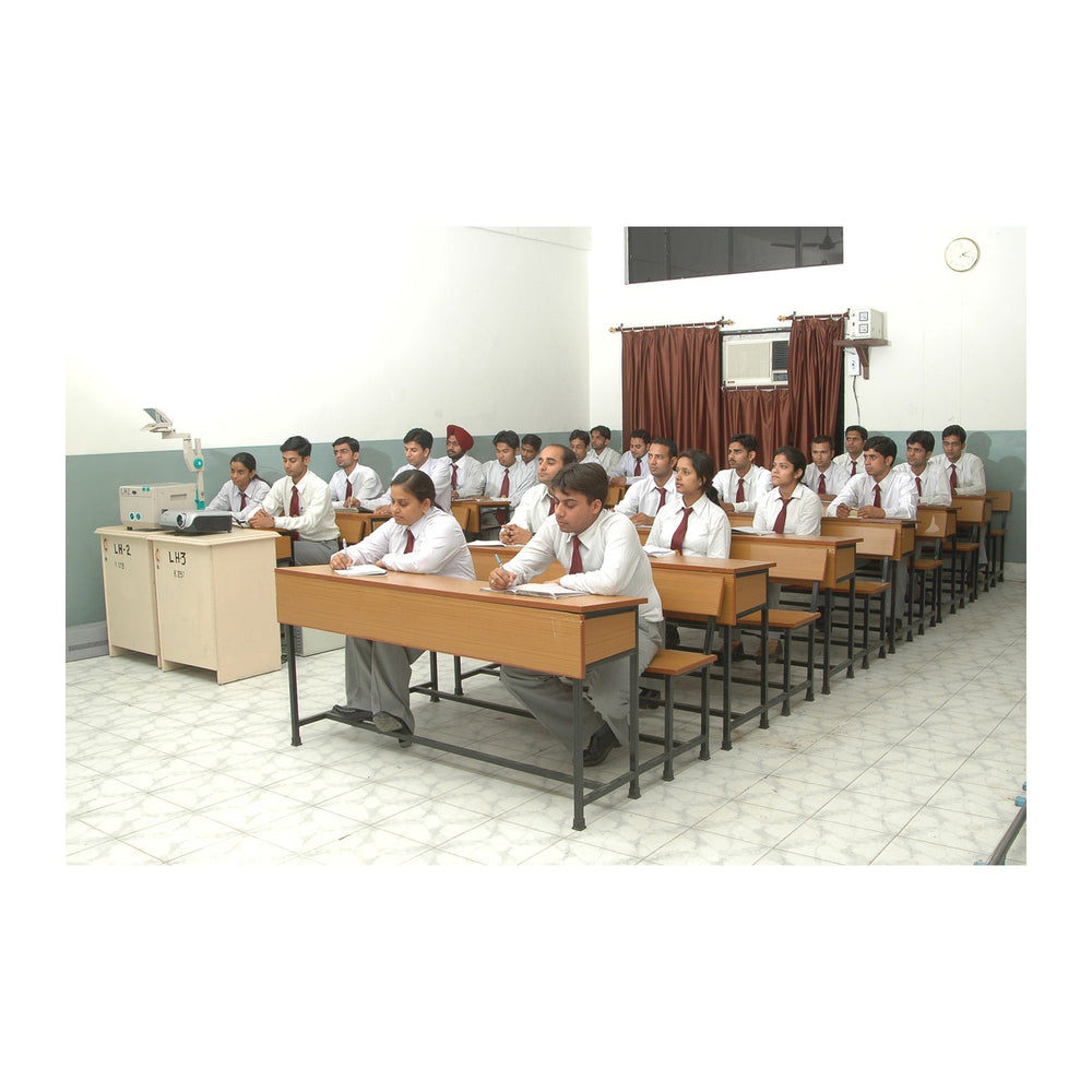 Classroom Desks & Dual Benches Monarch (007) – Integrated 2-Student Bench & Metal Frame