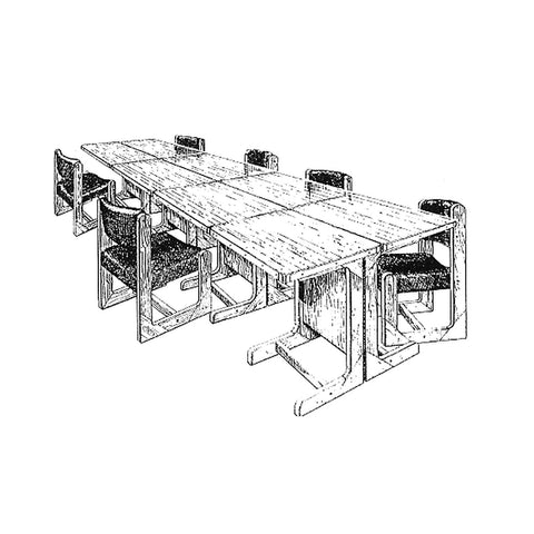 Aeroar Classroom Desks & Dual Benches Integrated 2-Student Bench & Metal Frame, Offix Furniture