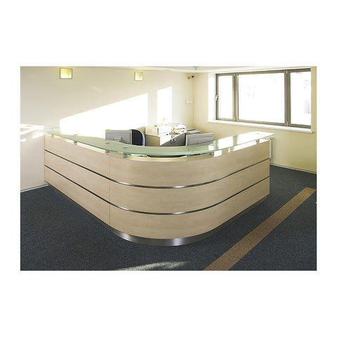 Odelia Reception Counters & Desks High Transaction Ledge & Lockable Drawers, Offix Furniture