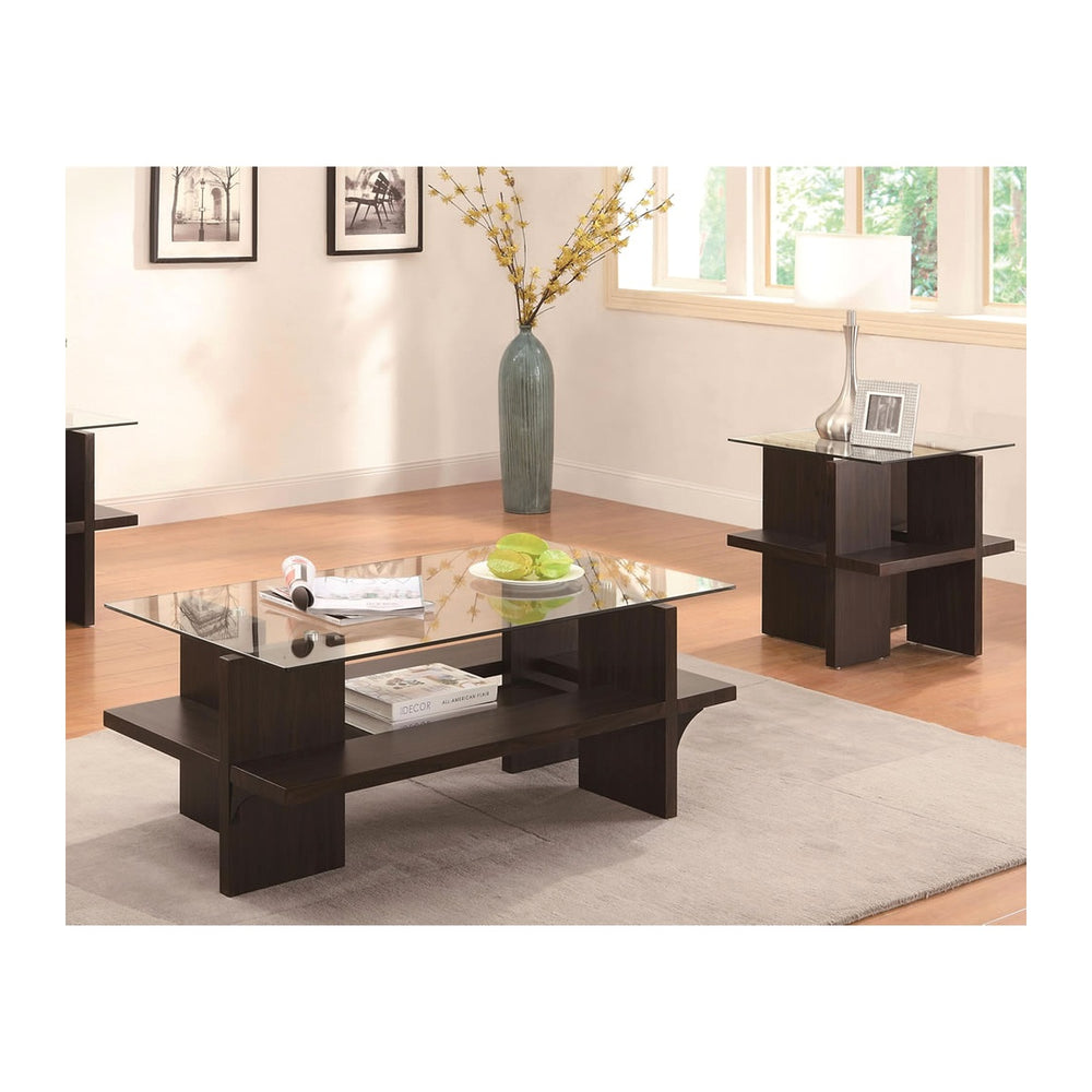Center & Coffee Tables Auraun (3_Piece_Coffee_Table_Set_700785) – Laminated Coffee Tabletop & Sturdy Base