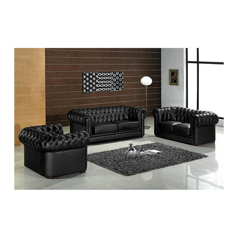 Vesper Office Sofas (1/2/3 Seater) Acacia Wood Internal Frame & Leatherite, Offix Furniture
