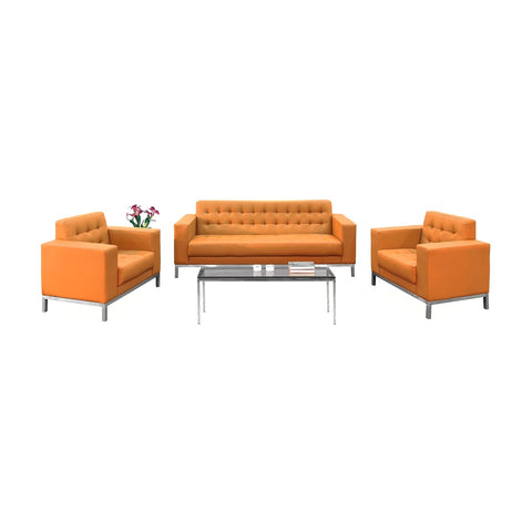 Cmeico Office Sofas (1/2/3 Seater) Acacia Wood Internal Frame & Leatherite, Offix Furniture