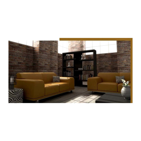 Santina Office Sofas (1/2/3 Seater) Acacia Wood Internal Frame & Leatherite, Offix Furniture
