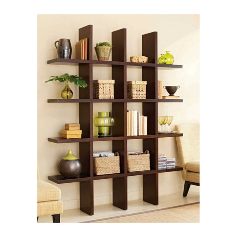 Rustic Book Racks & Shelving Multi-Tier Open Shelves & Reinforced Core, Offix Furniture