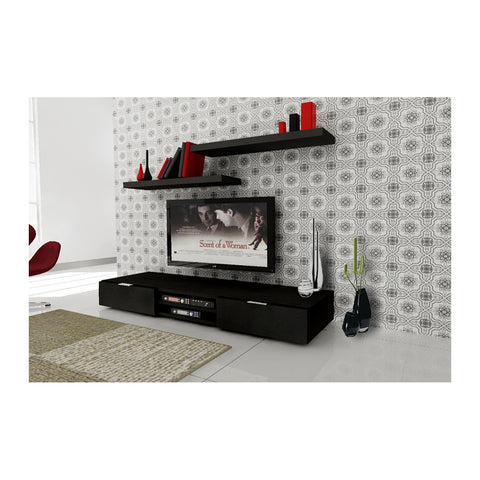 Arredi Media Consoles & LCD Units Wall LCD Mount Panel & Low Credenza Unit, Offix Furniture