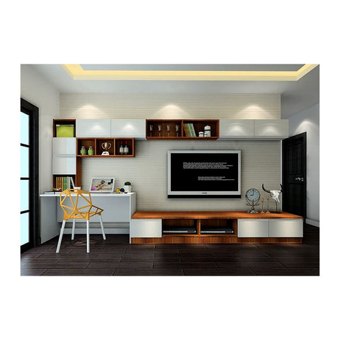 Lotaf Media Consoles & LCD Units Wall LCD Mount Panel & Low Credenza Unit, Offix Furniture