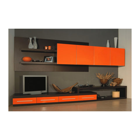 Stratos Media Consoles & LCD Units Wall LCD Mount Panel & Low Credenza Unit, Offix Furniture