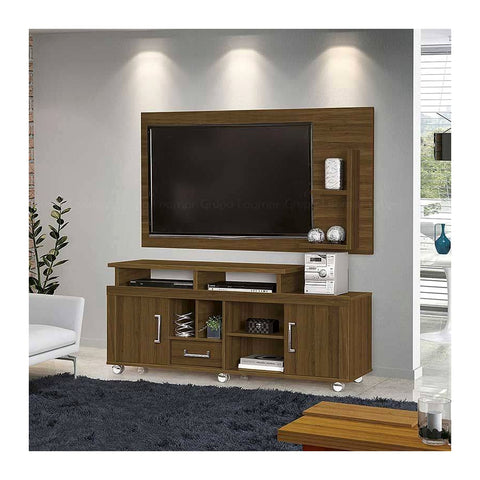 Mesael Media Consoles & LCD Units Wall LCD Mount Panel & Low Credenza Unit, Offix Furniture