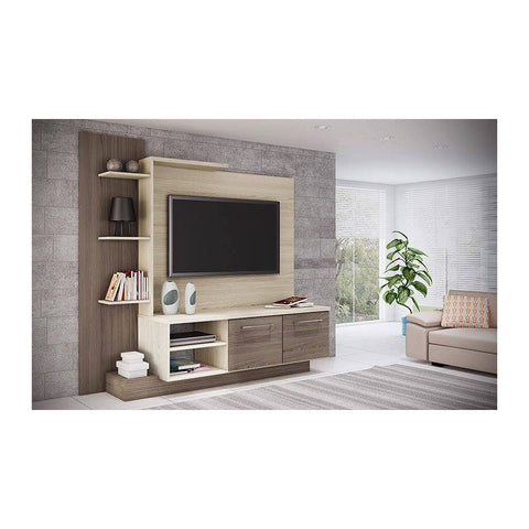 Mesaer Media Consoles & LCD Units Wall LCD Mount Panel & Low Credenza Unit, Offix Furniture