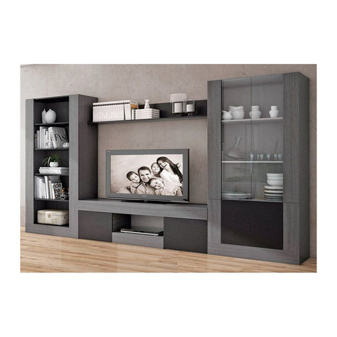 Mesaon Media Consoles & LCD Units Wall LCD Mount Panel & Low Credenza Unit, Offix Furniture
