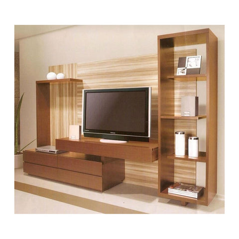 Mesaox Media Consoles & LCD Units Wall LCD Mount Panel & Low Credenza Unit, Offix Furniture