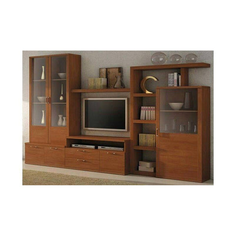Mesaur Media Consoles & LCD Units Wall LCD Mount Panel & Low Credenza Unit, Offix Furniture
