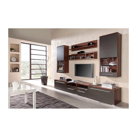 Mesayn Media Consoles & LCD Units Wall LCD Mount Panel & Low Credenza Unit, Offix Furniture