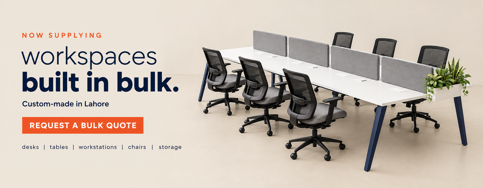 Modern workspaces built in bulk